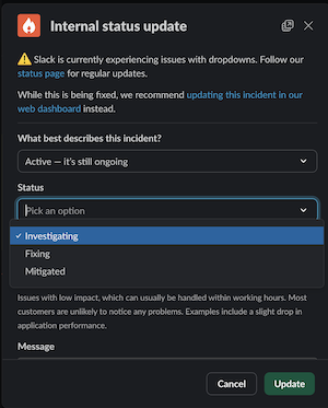 incident status change